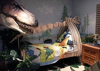 Dinosaur themed bed