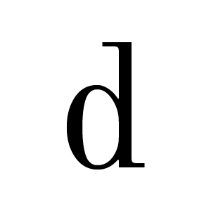 lower case letter d