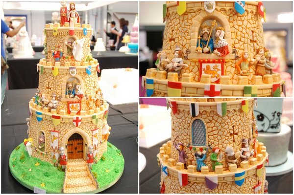 Castle cake with incredible details, for a wedding or special party or benefit