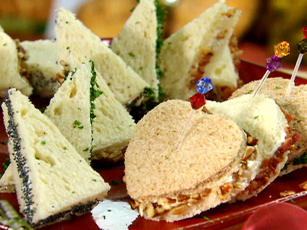 Tea sandwiches, finger sandwiches for a baby shower