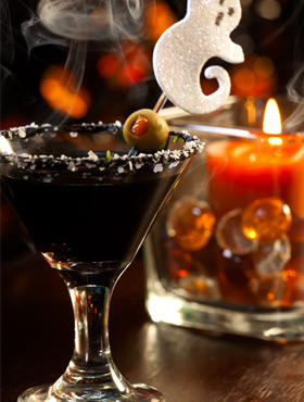 Black Martini recipe and lots of other scary cocktails for Halloween