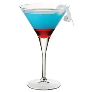 Red, White and Blue Martini