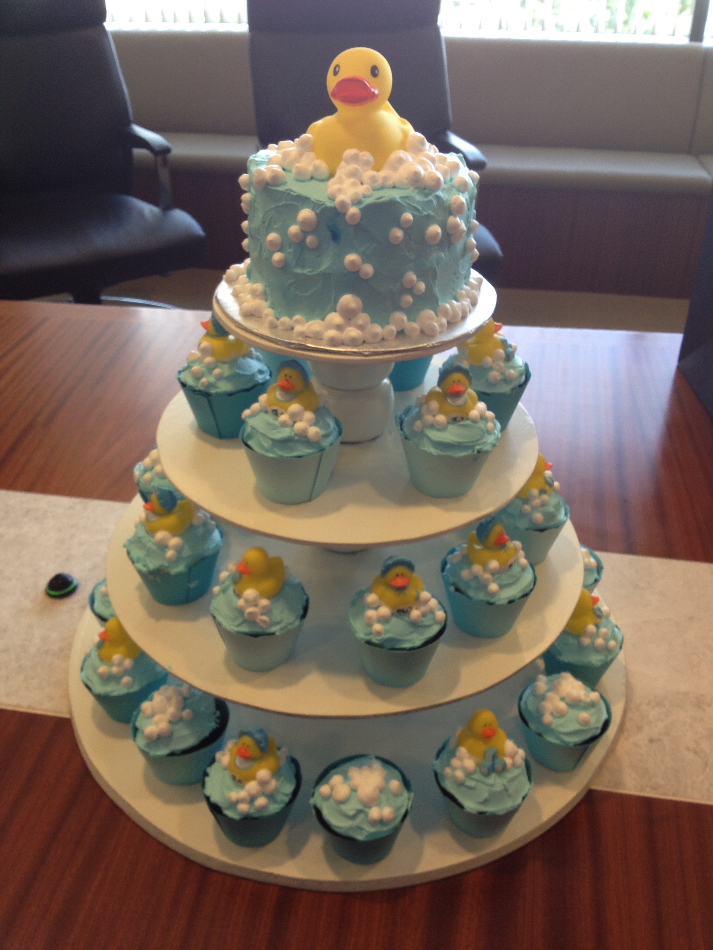 Rubber Duck Baby Shower Cake and Cupcakes - Celebrate & Decorate