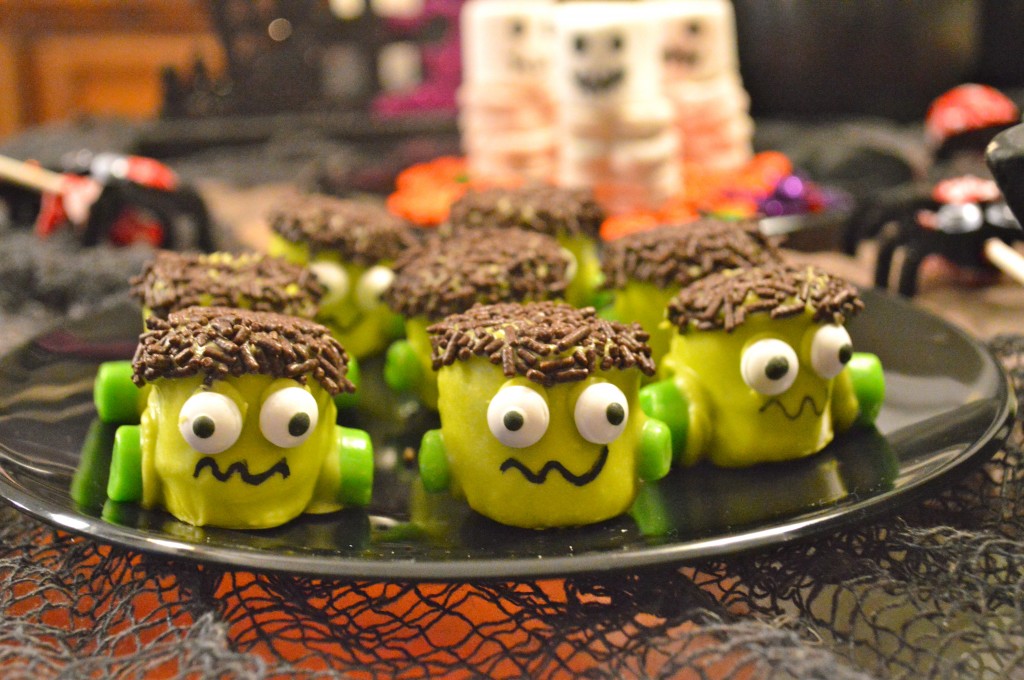 Frankenstein Marshmallow Treats For Halloween Celebrate Decorate