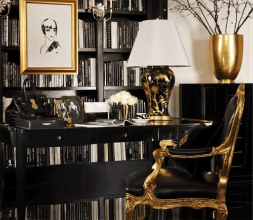 Black and Gold office space