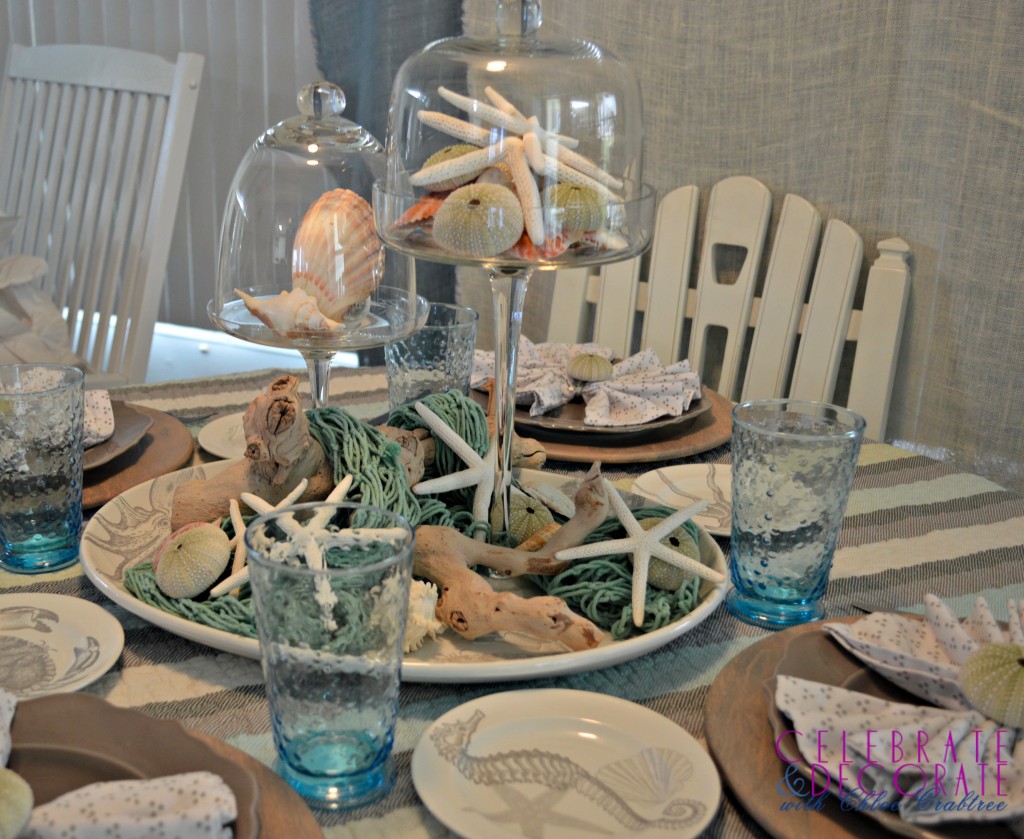 Coastal-luncheon-with-blue-hobnail-glasses