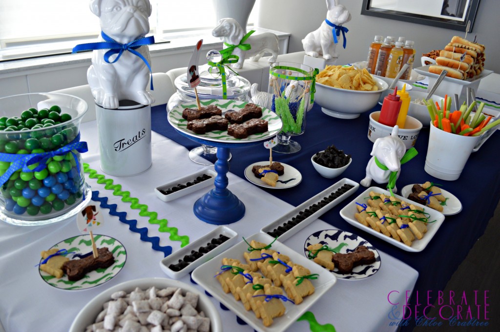 Blue and Green Dog Days Tablescape