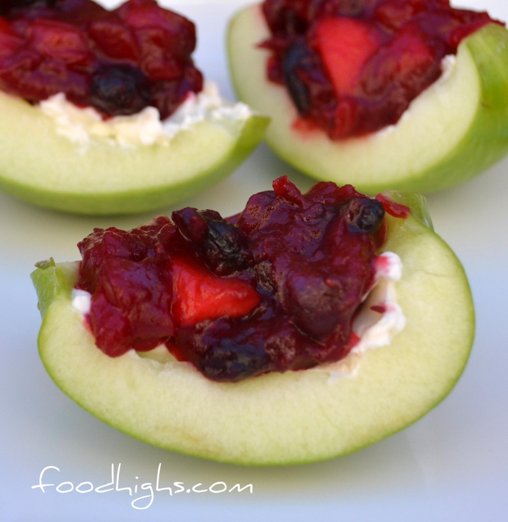 Cranberry Chutney with Goat Cheese and Apples