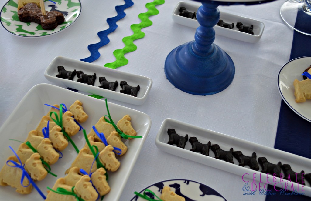 Cute dog-shaped treats for a Dog Days Party