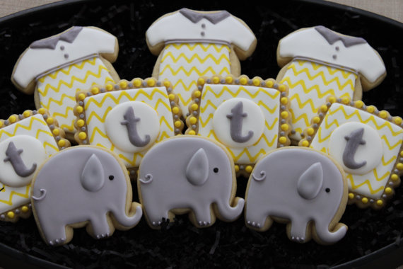 Elephant and Chevron Cookies ~ 4 The Love of Cookies