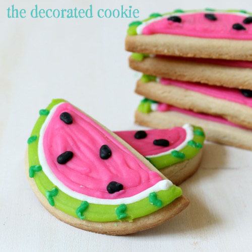 Watermelon Cookie ~ The Decorated Cookie