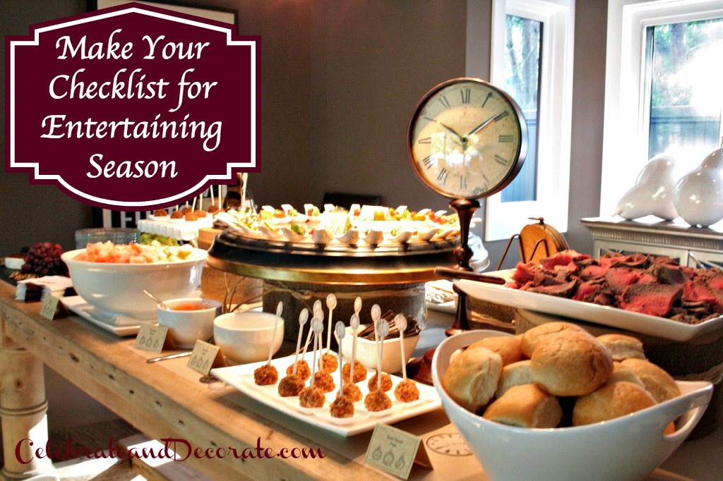 Make Your Checklist for Entertaining