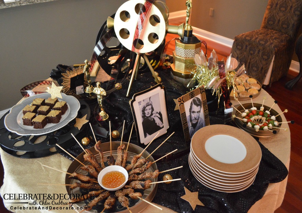 Academy Awards Party Tablescape