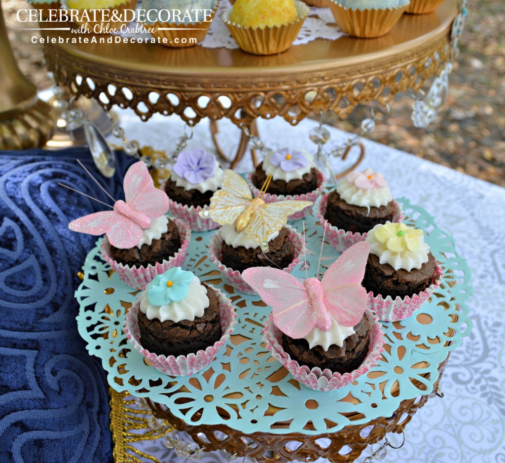 A-Cinderella-Inspired-Tea-Party-with-butterfly-brownie-bites