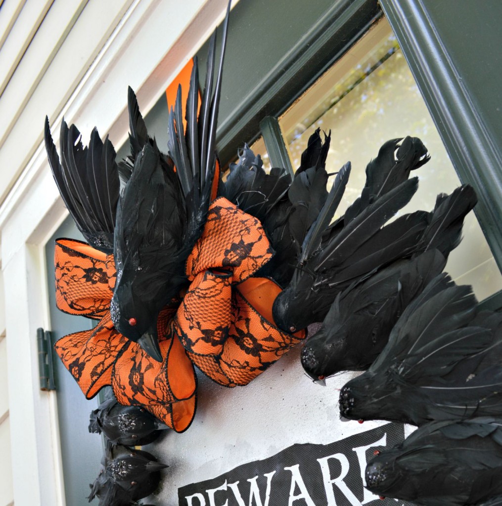 Creepy Crow Halloween Wreath 2