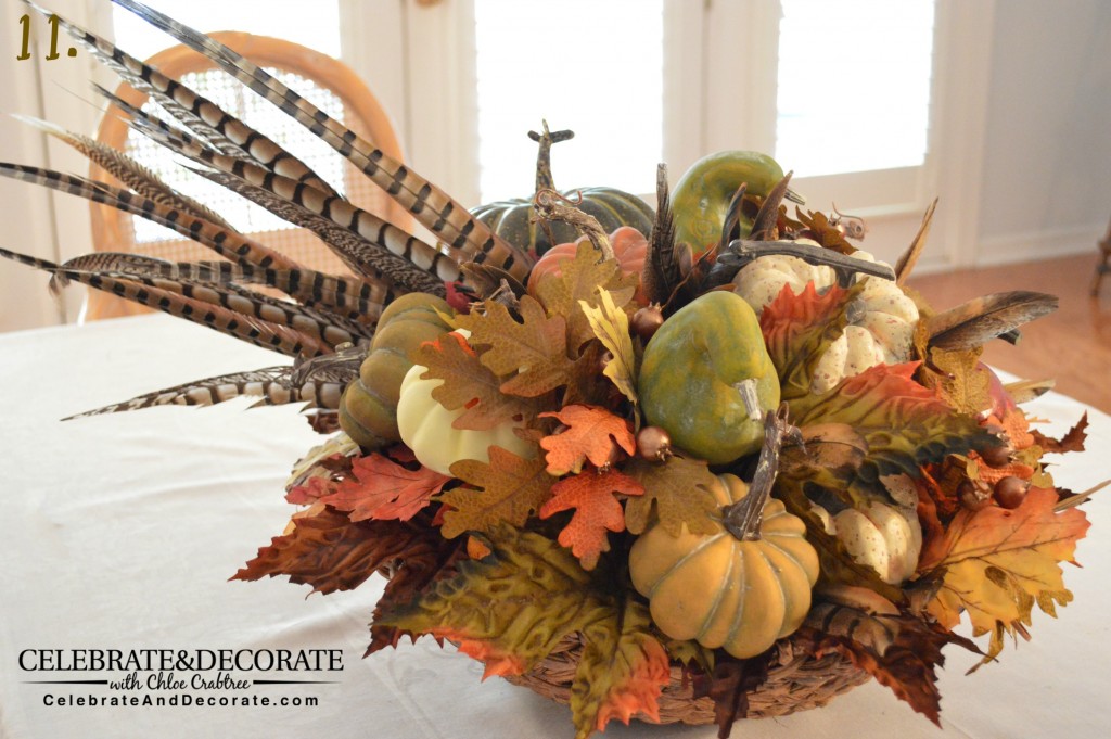 Adding Pheasant Feathers to your Fall arrangements