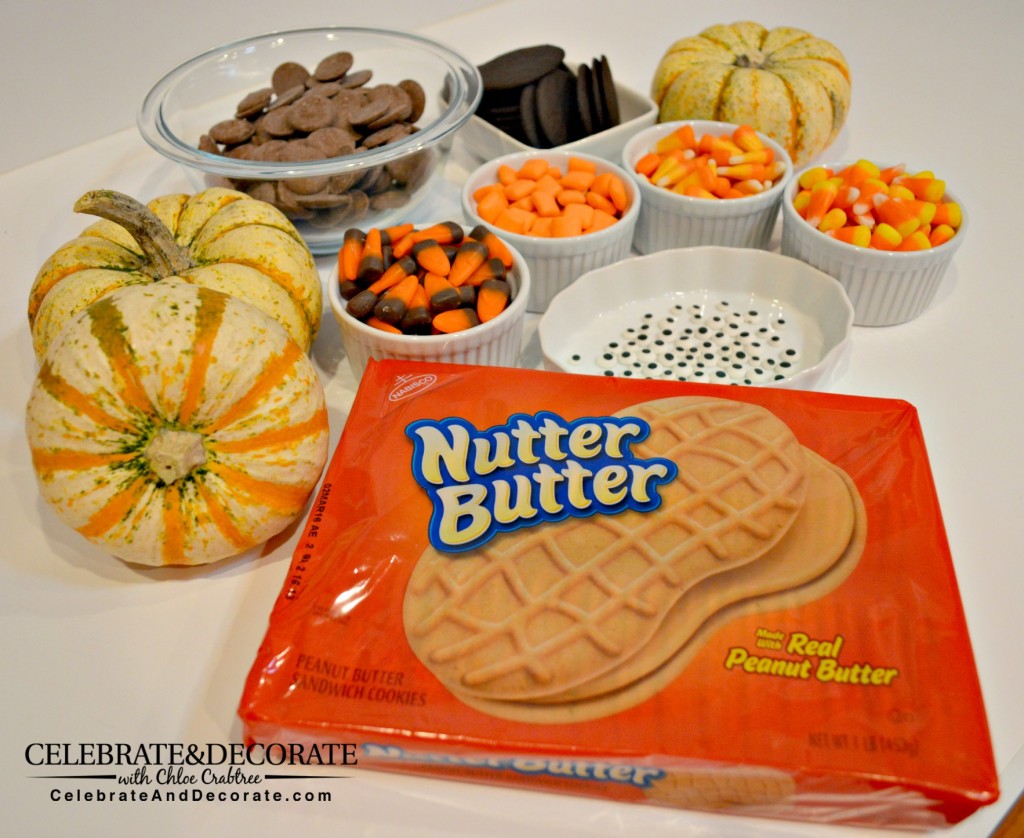 Supplies for making Nutter Butter Turkeys