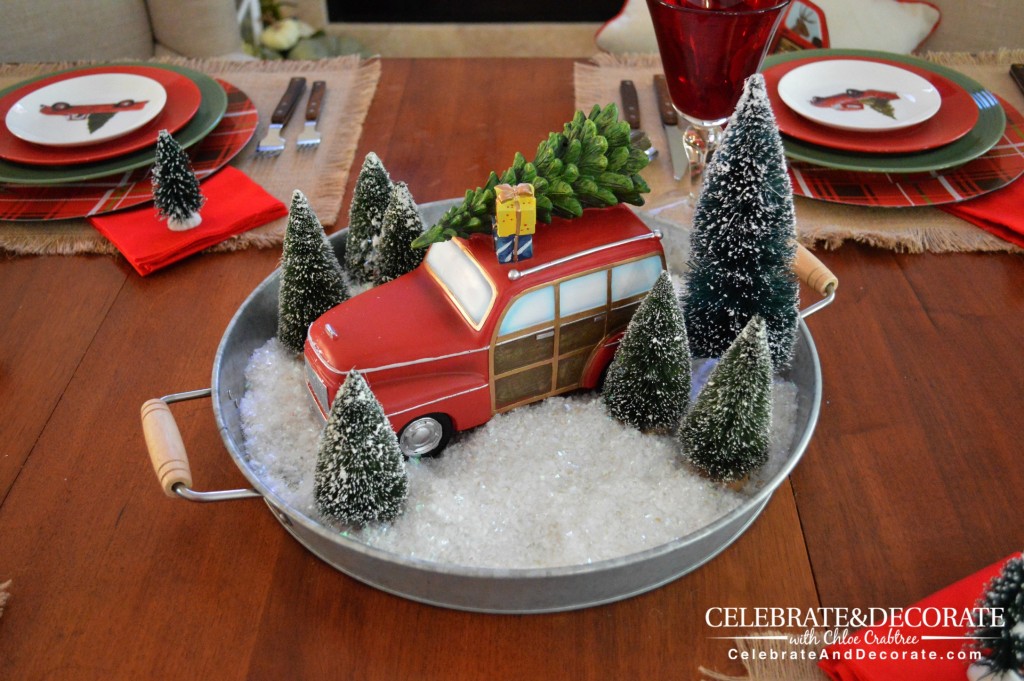 A Happy Holiday scene turns into a centerpiece