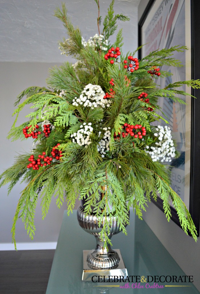 An evergreen arrangement for Christmas