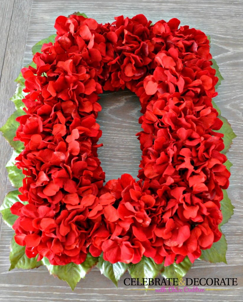 Red Flower Christmas Wreath