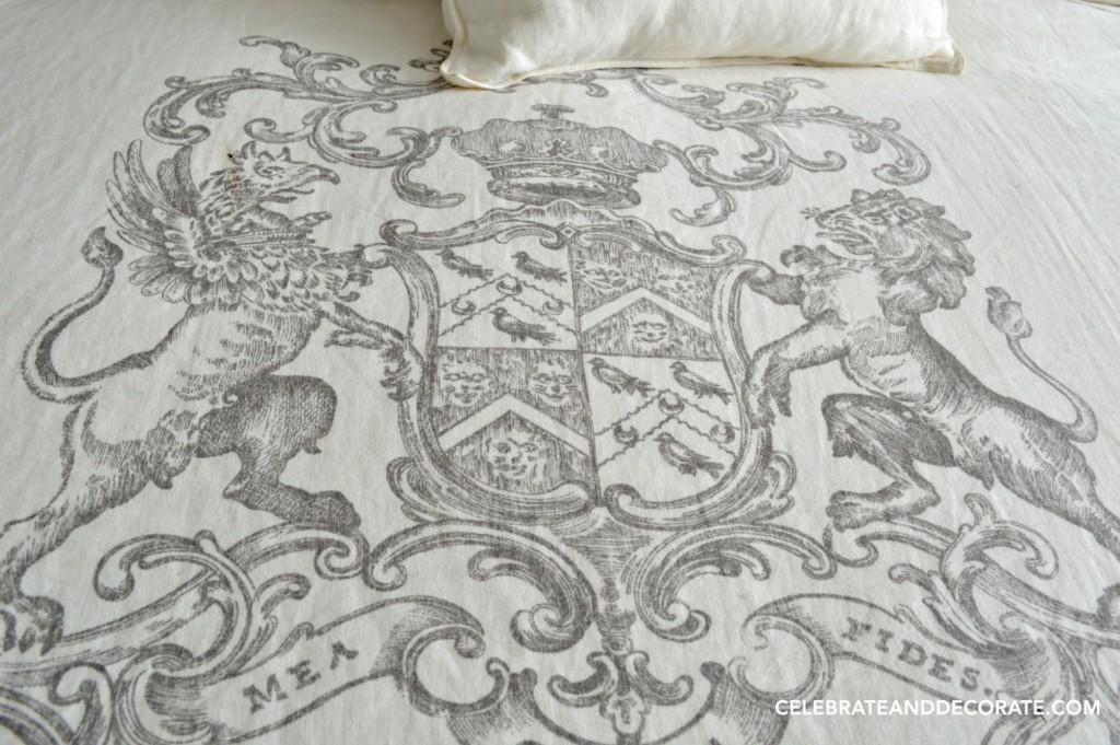 Regal bedding for my guests in the new guest room.