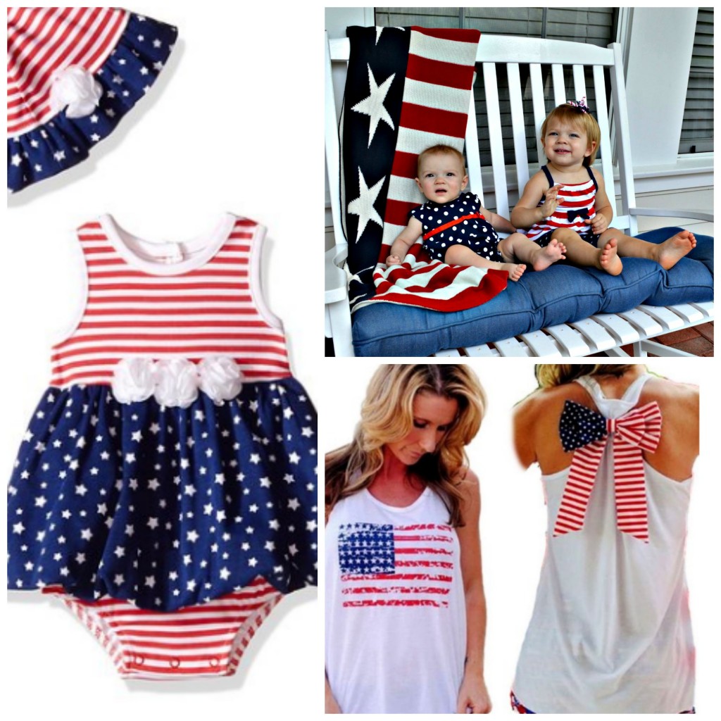 4th of July clothing collage