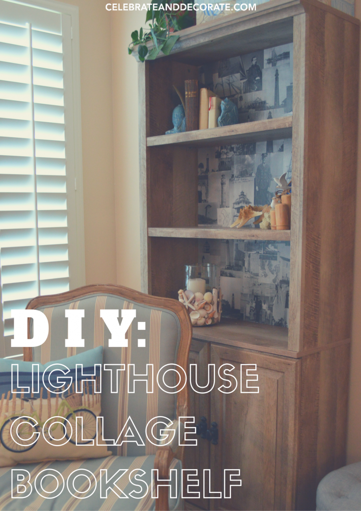 DIY-lighthouse-collage-bookshelf