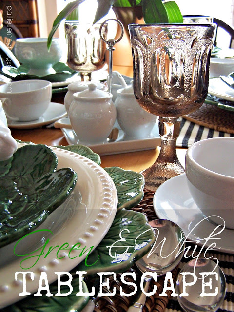 Green & White Tablescape