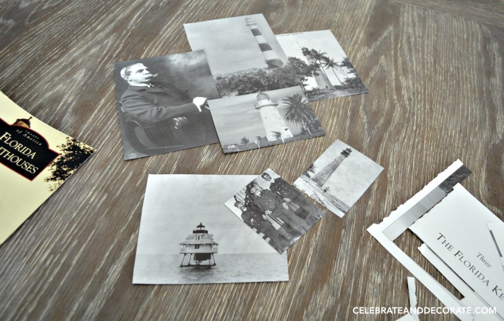 Making a Lighthouse Photo Collage Bookshelf