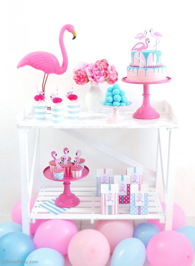 flamingo-birthday-party-pink-aqua-desserts-table-candy-bar