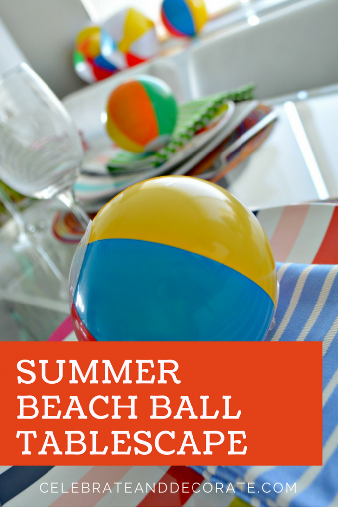 Summer Beach Ball Tablescape