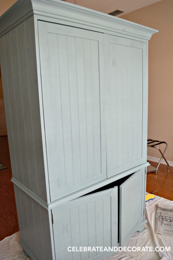 Using Milk Paint to restyle an old armoire