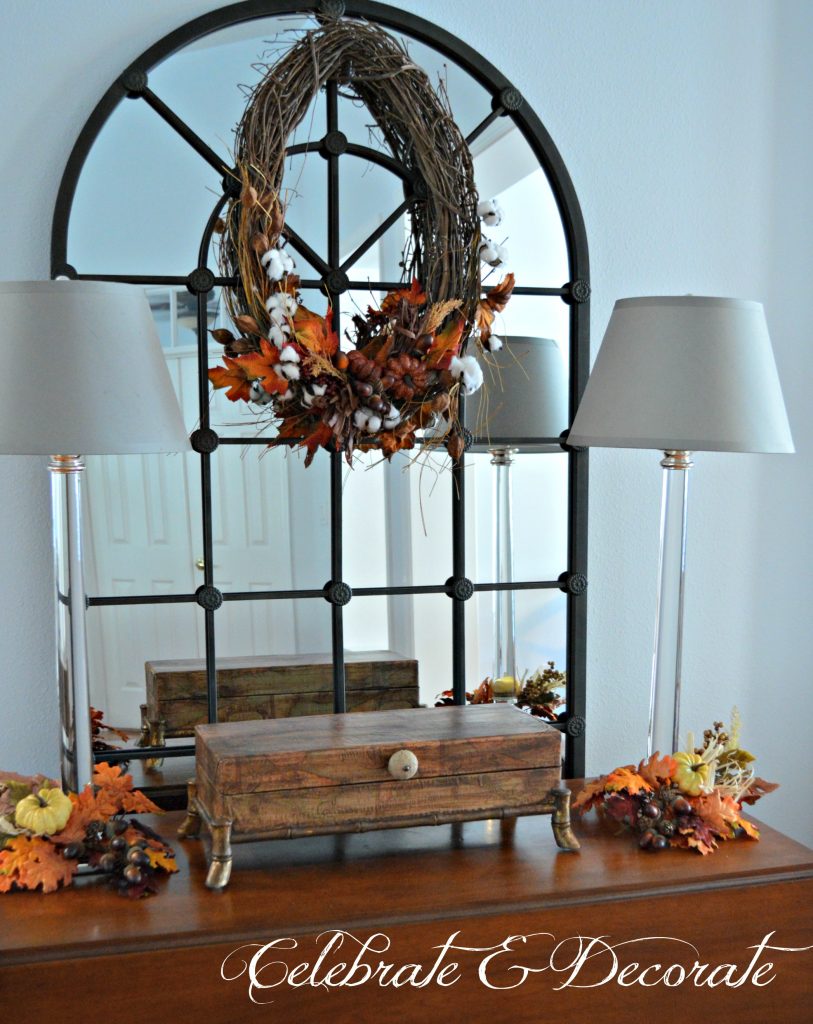 A Fall Home Tour shows off all of the pretty touches of Fall decor in this classic Coastal style home.