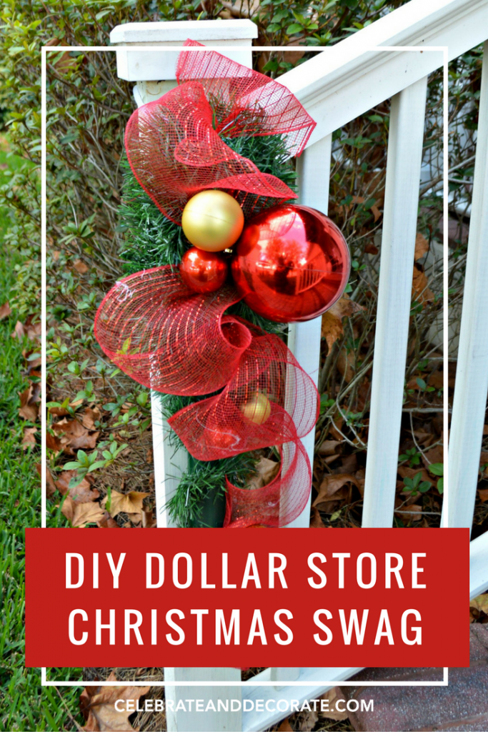 DIY Dollar Store Christmas Swags