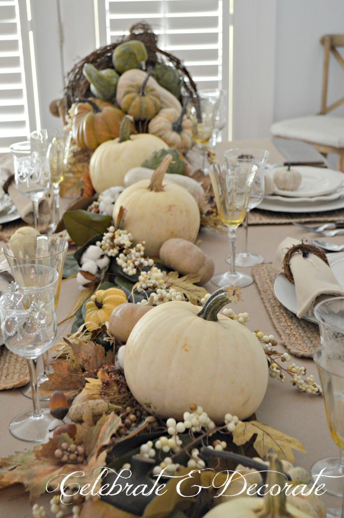 Thanksgiving tablescape - The bounty of the harvest. 
