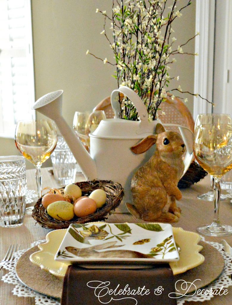 Neutral Easter Tablescape