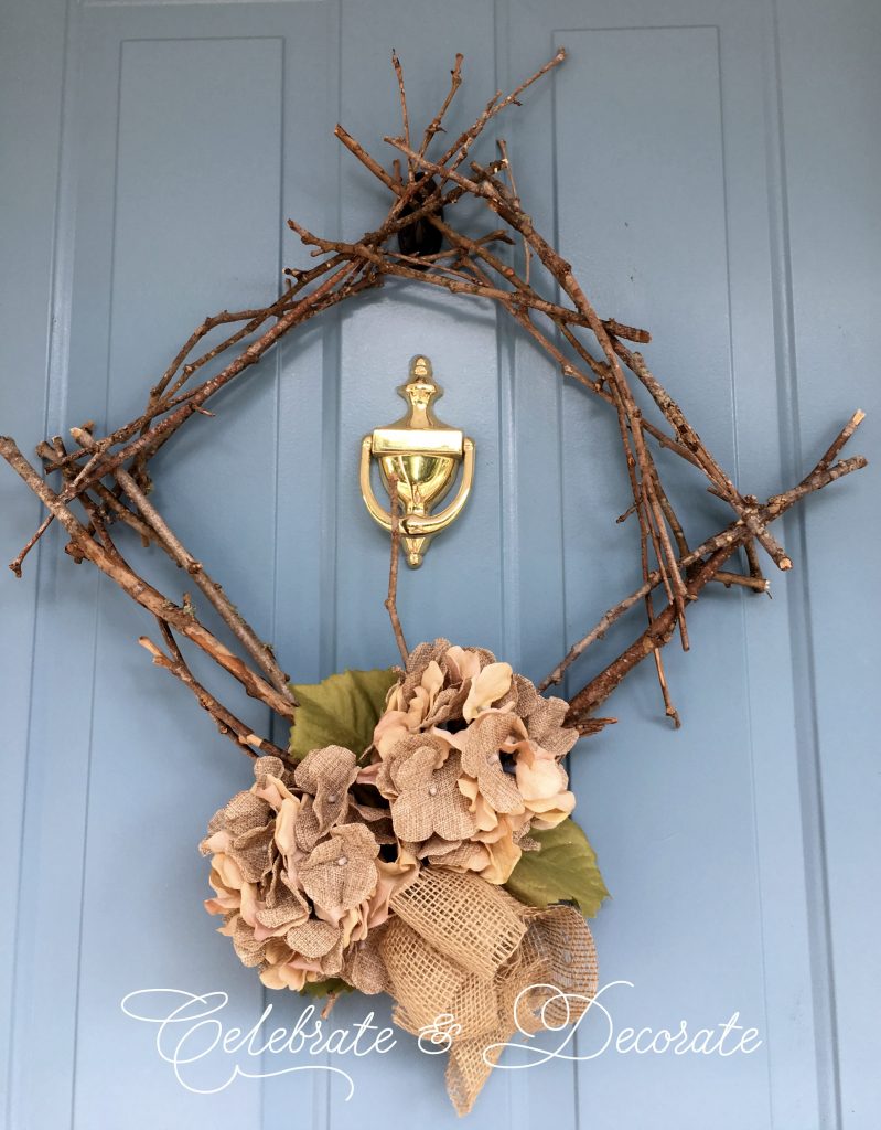 DIY Wreath made of twigs