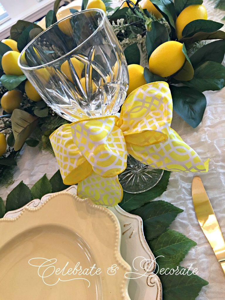 Yellow party tablescape