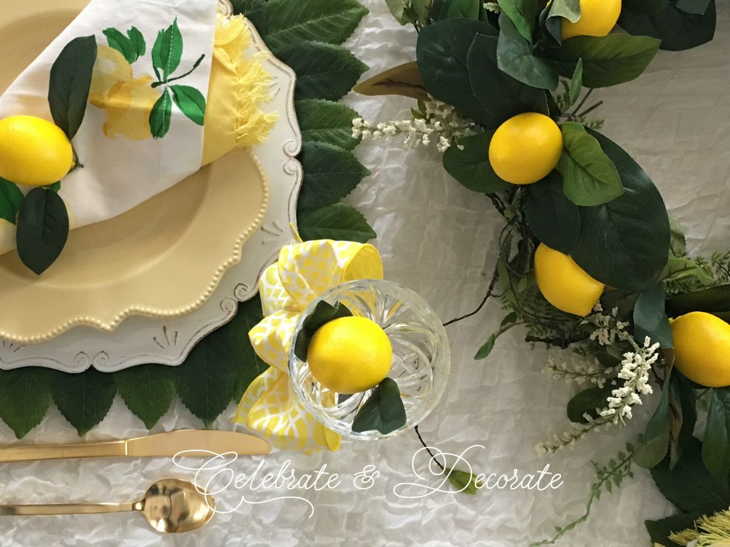 Lemon yellow tablescape