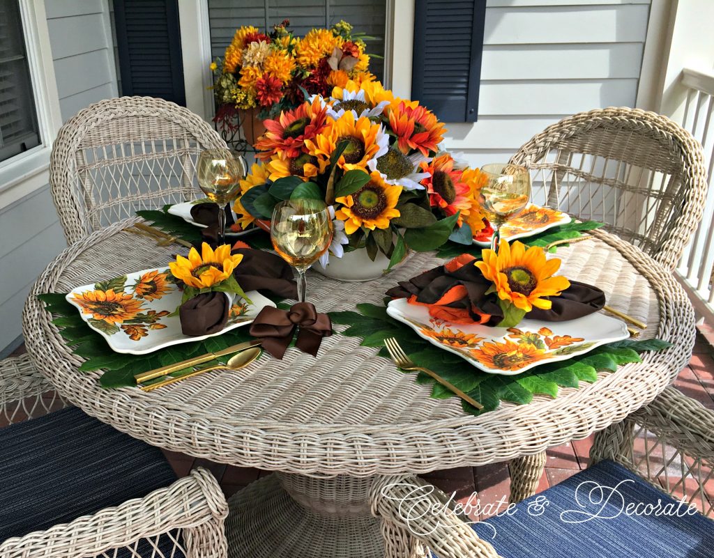 Sunflower tablesetting