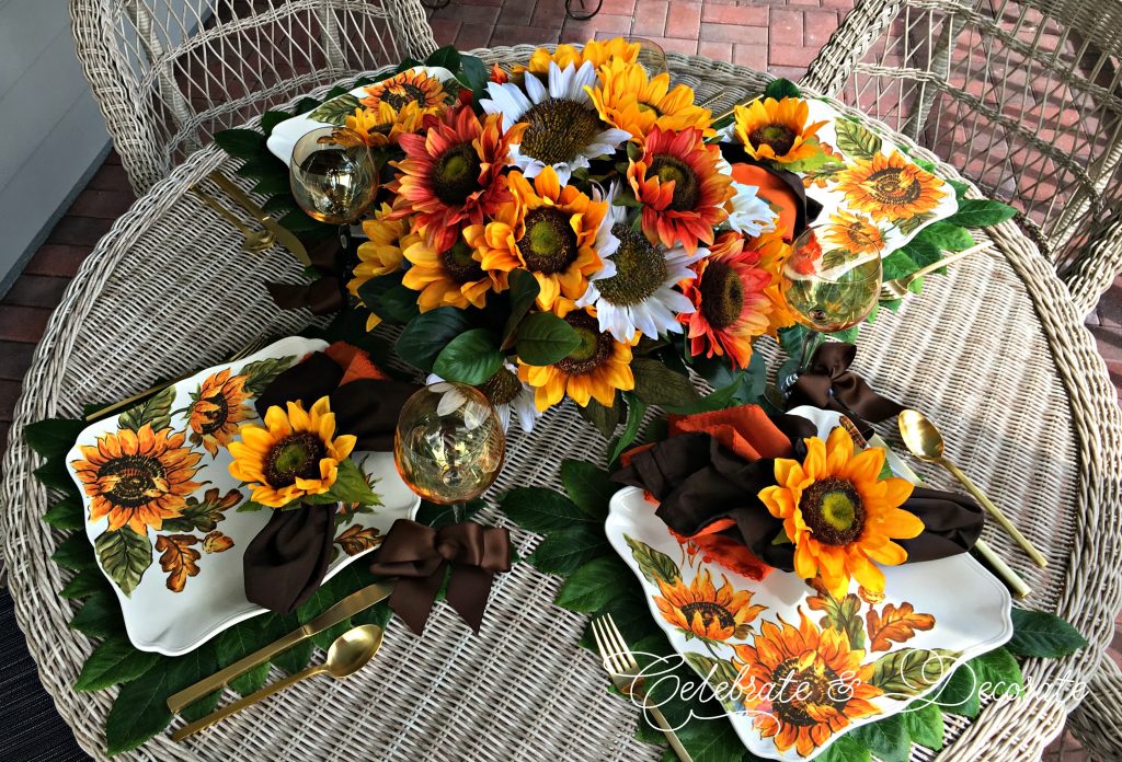 Sunflower tablescape
