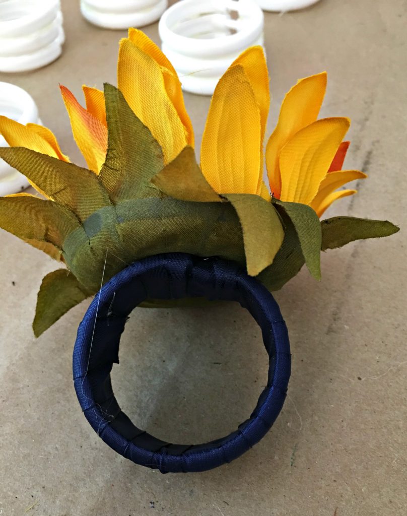 DIY Sunflower Napkin Rings
