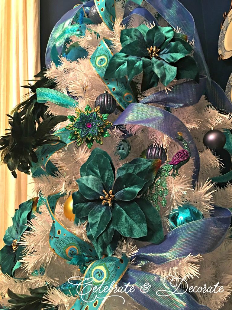 Peacock decorated Christmas Tree