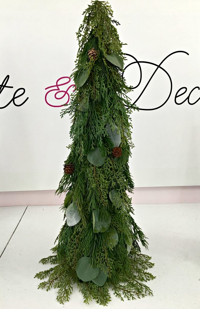 Make your own Christmas tree topiary