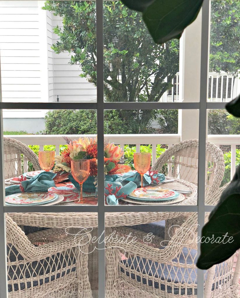 Set a table on the front porch for dinner tonight! 