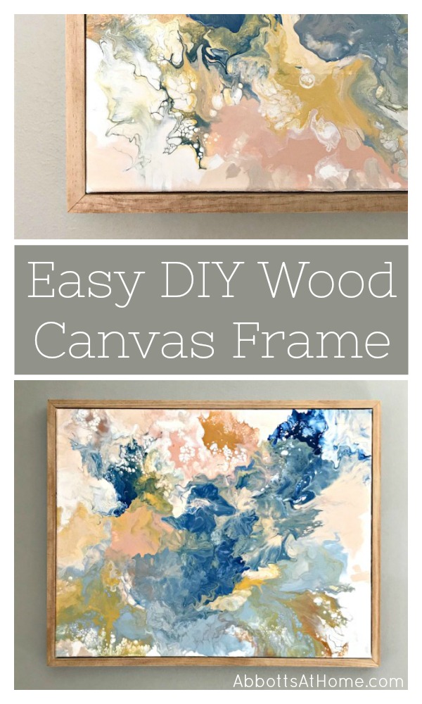 canvas artwork with simple wood frame