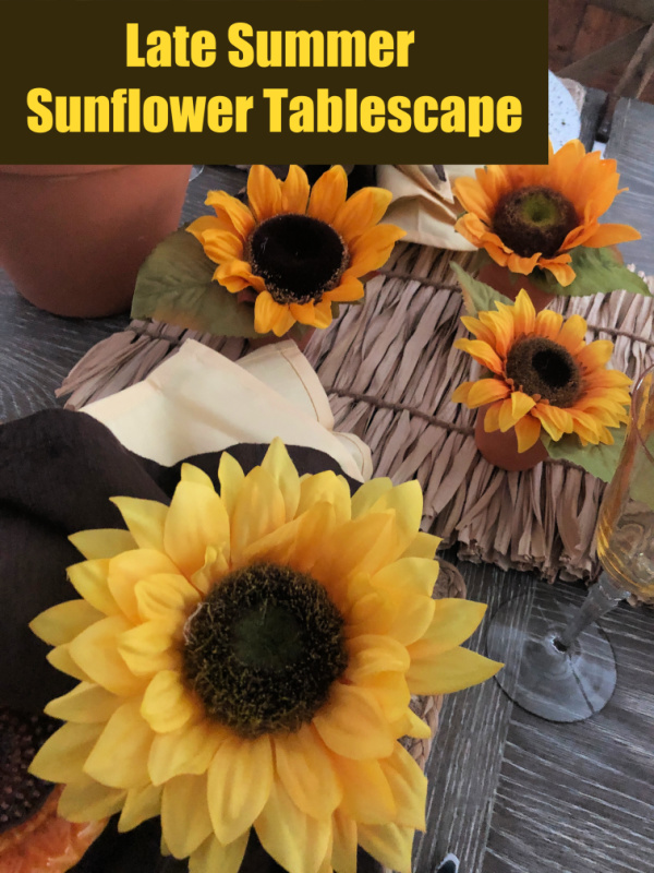 Style a table for late summer with big and bold sunflowers