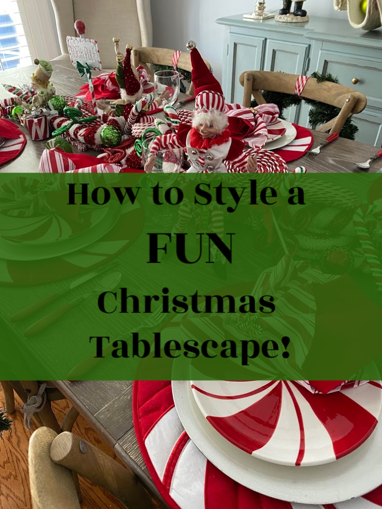 How to style a peppermint christmas tablescape