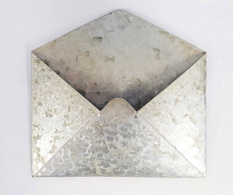 Galvanized metal envelope