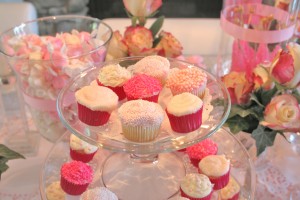 Pink and White Mini Cupcakes